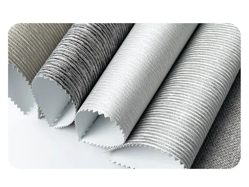 Fabric swatches for blackout roller shades design series.
