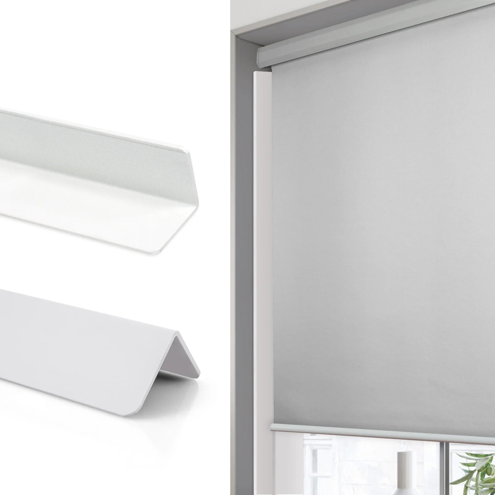 White light blocker for blackout roller shades.
