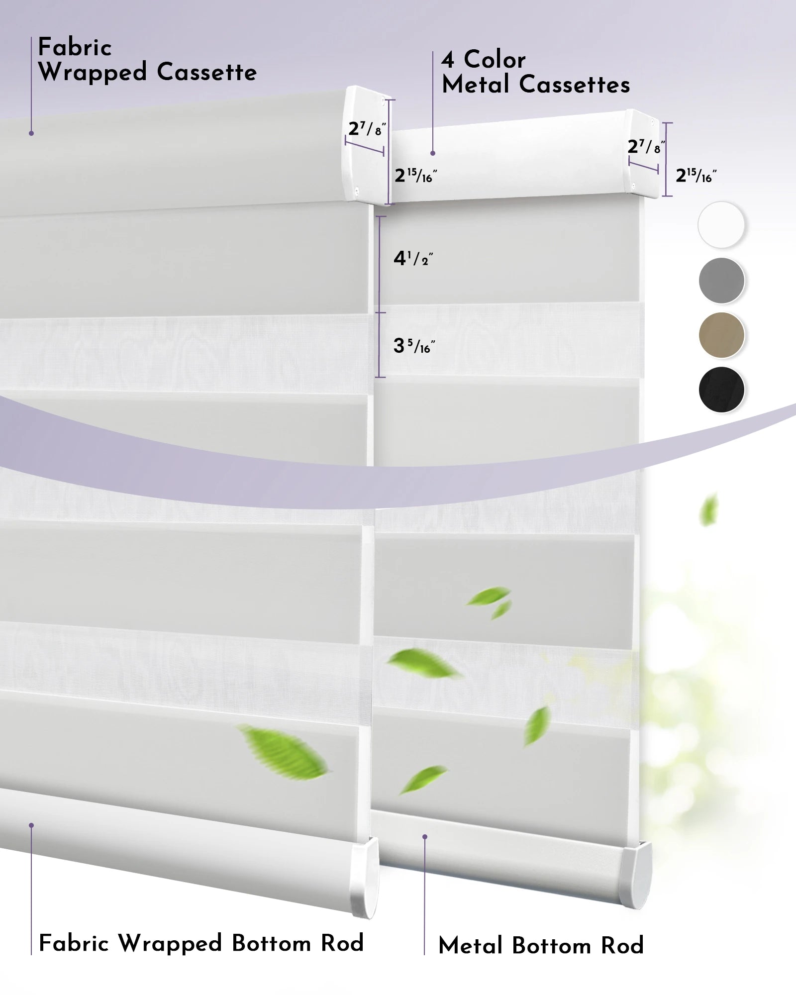 Graywind Motorized Zebra Sheer Blinds | Classic Series | Customizable