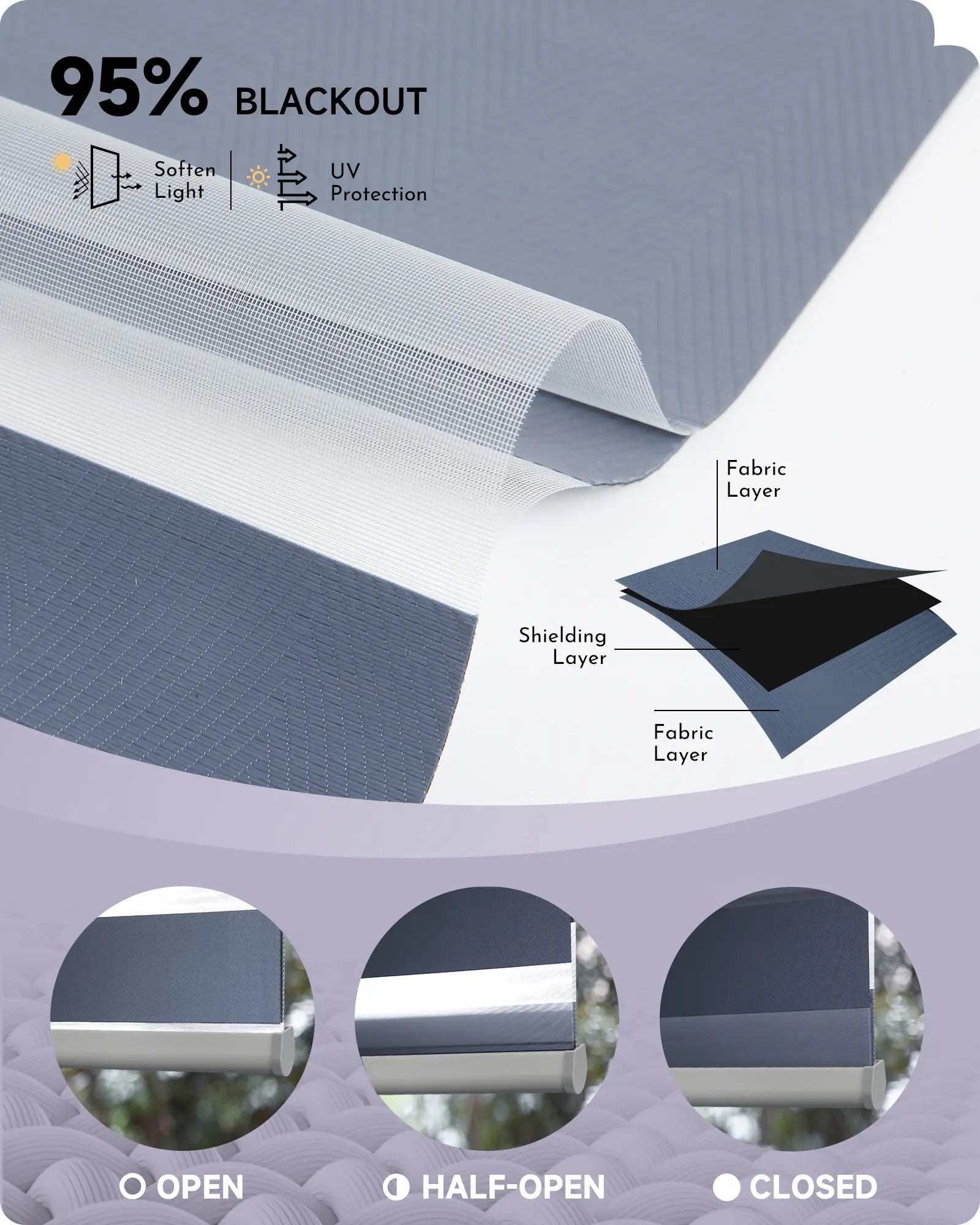 Graywind Motorized Zebra Sheer Blinds | Design Series | Customizable