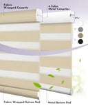 Graywind Motorized Zebra Sheer Blinds | Wool-like Series | Customizable