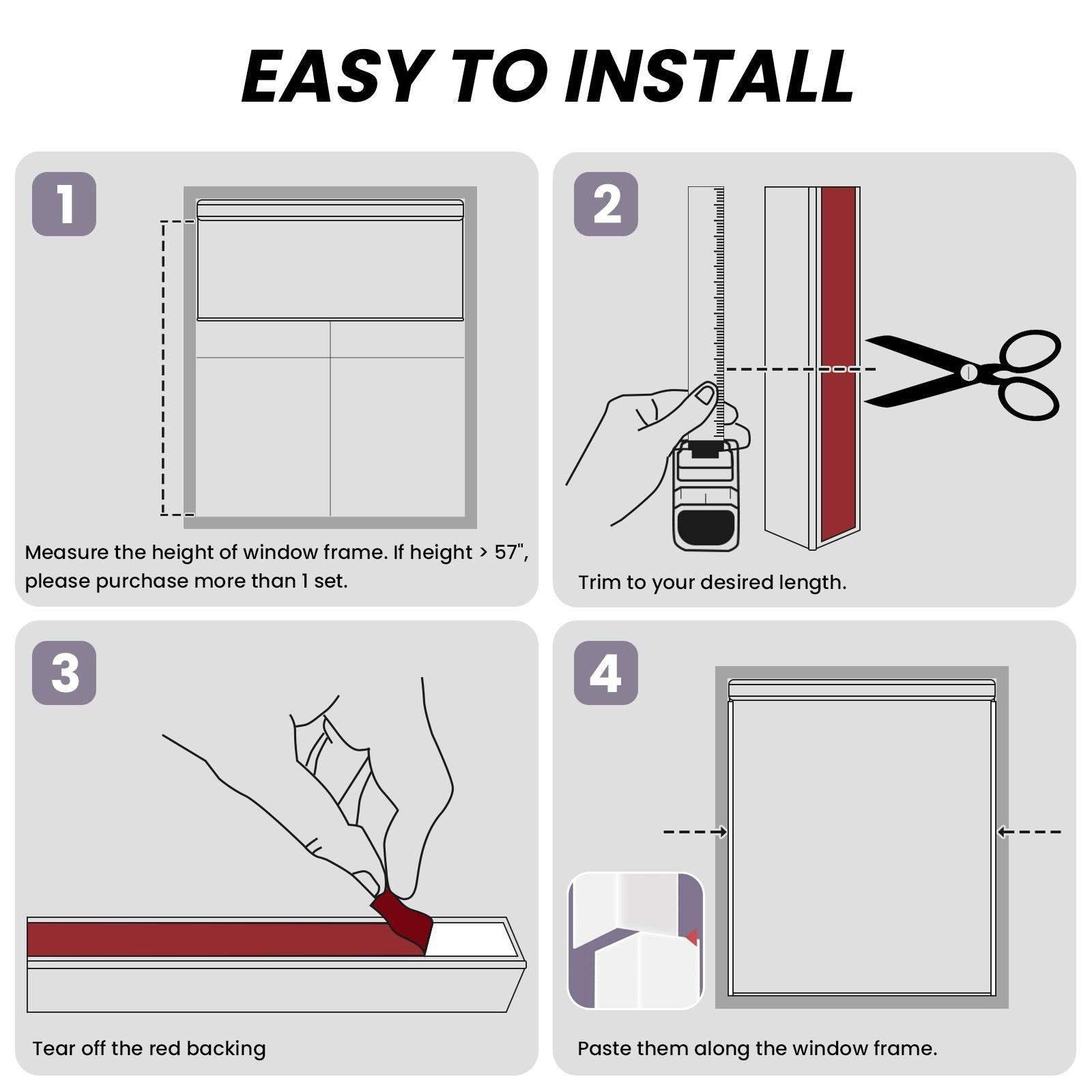 Graywind Light Blockers | For Roller Blinds | Standard Size